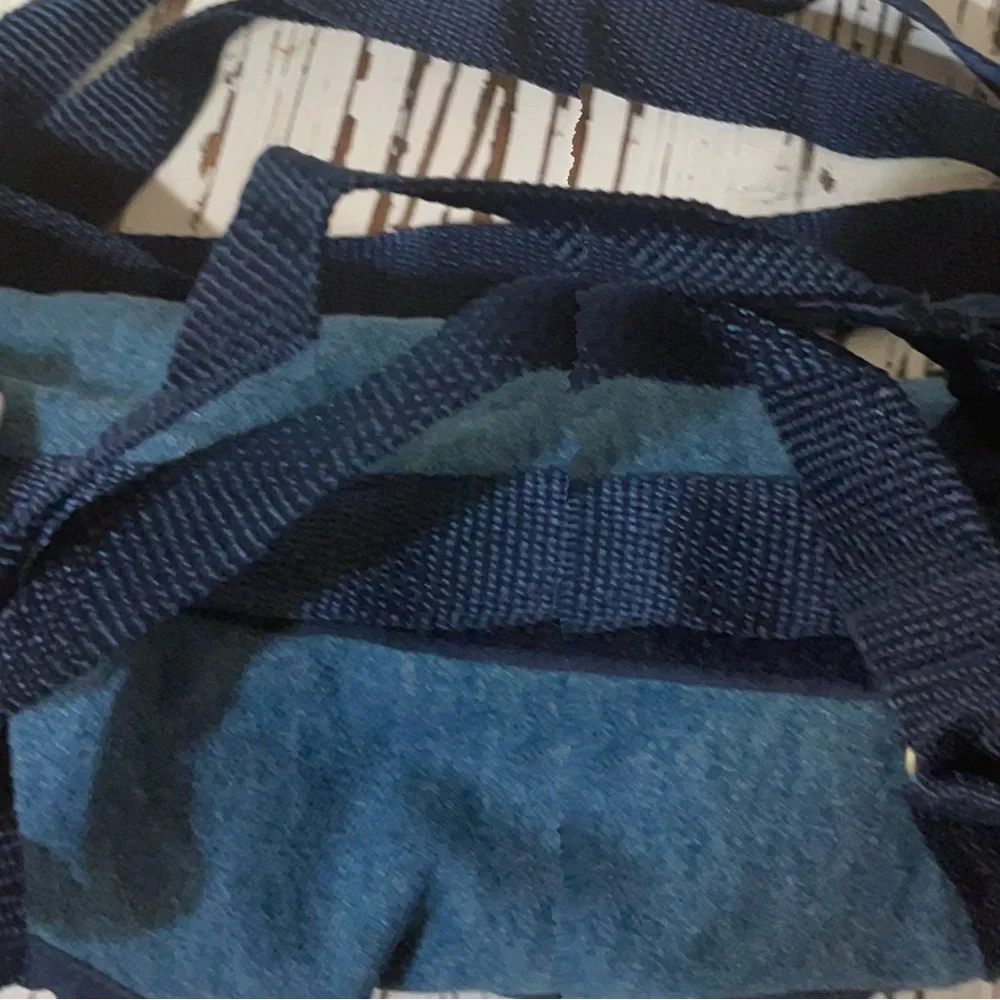 Denim PuppyPurse and Harness Large